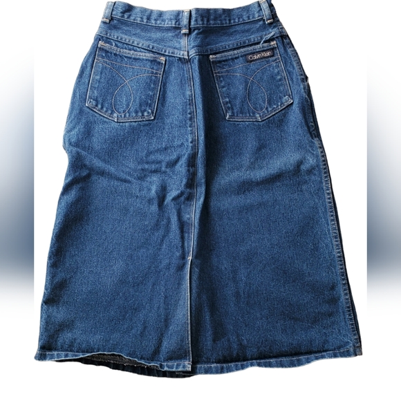 Denim Pencil Skirt - Picture 2 of 8